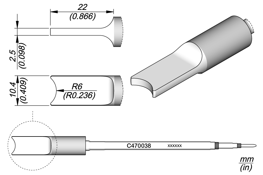 C470038 - Pin / Connector Cartridge R 6